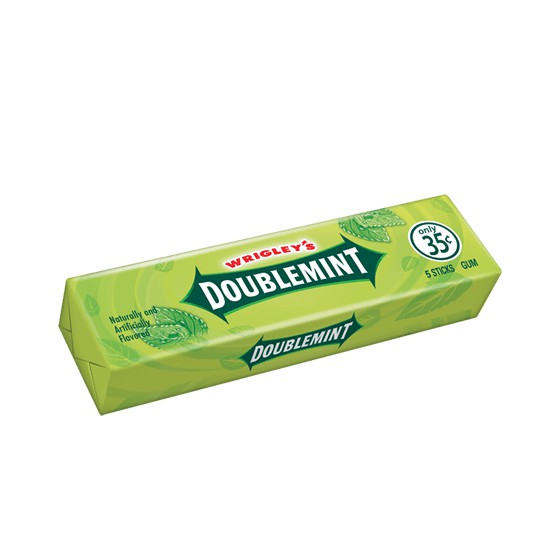 VỈ 20 THANH KẸO CAO SU DOUBLEMINT HƯƠNG BẠC HÀ 13.5G