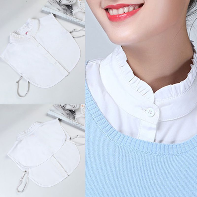 Cổ Áo Sơ Mi Giả Bằng Vải Chiffon Thời Trang Cho Nữ