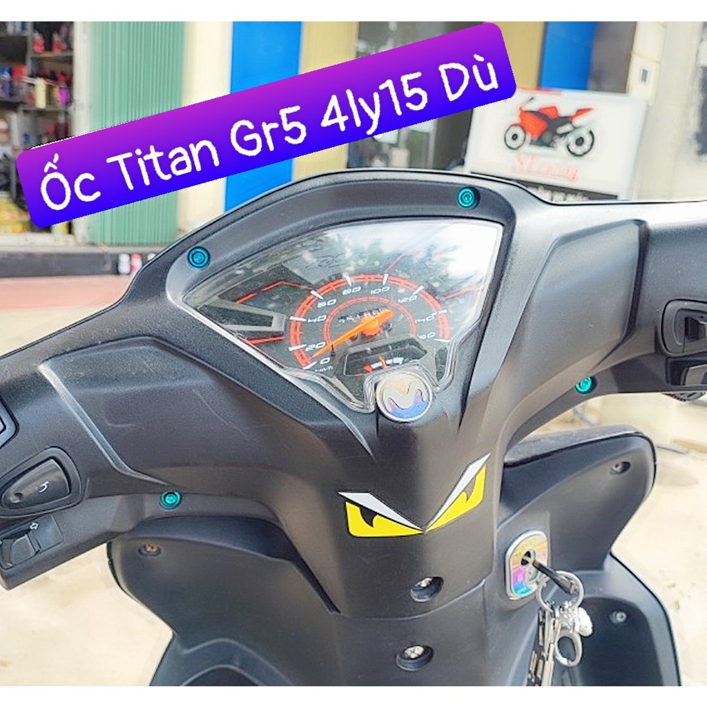 Ốc 4li mịn TiTan Gr5 Gắn Nắp Bình Dầu và đầu xe bợ cổ các dòng xe Hoda wa Drem