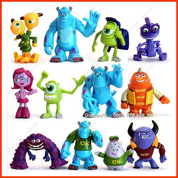 BỘ 12 NHÂN VẬT TRƯỜNG HỌC QUÁI VẬT - MONSTER INC - 7903