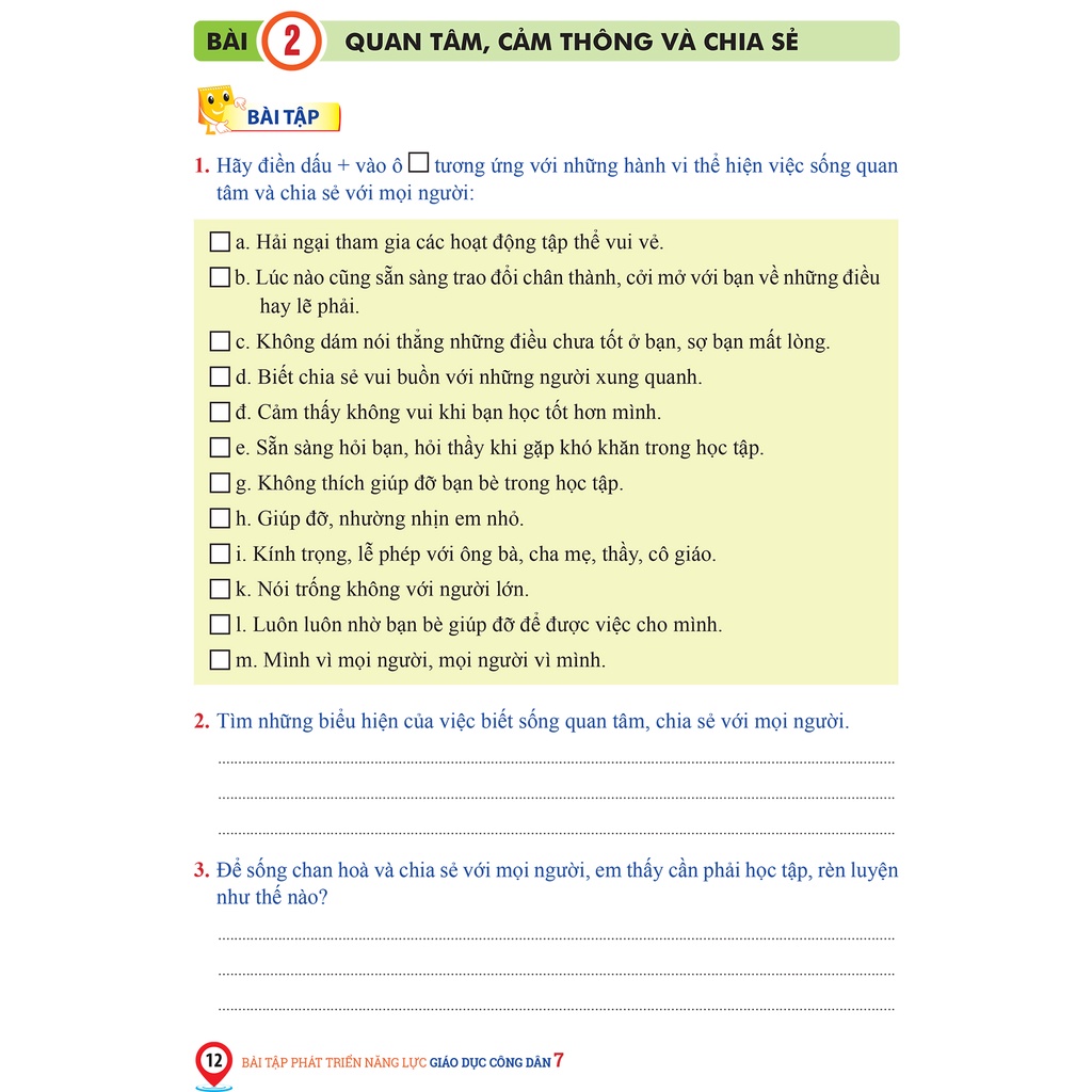 Sách – Bài tập Phát triển năng lực Giáo Dục Công Dân 7