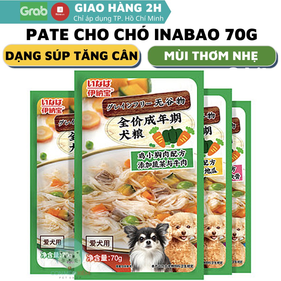 Pate cho chó Inabao 70g, thức ăn tăng cân dinh dưỡng chó lớn nhỏ cún cưng Con Mèo Xiêm