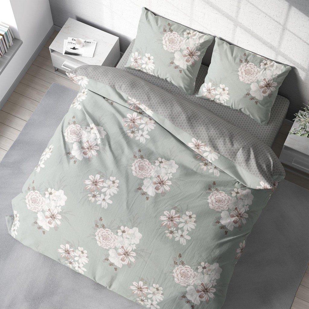 Bộ ga giường MicroTencel Xanh thiên thanh K-Bedding KMTP104 (4 món)