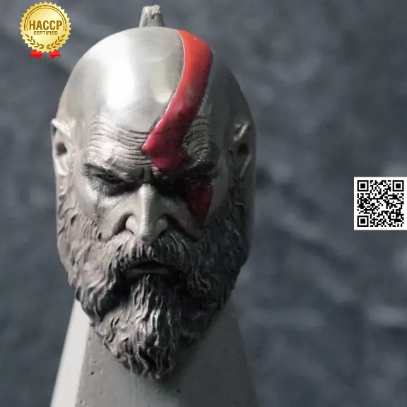 Mô hình Kratos nhẫn hình đầu God of War III hợp kim không gỉ