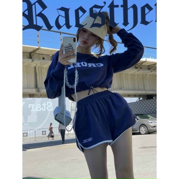 SÉT CROP VIỀN THÊU CRUEL