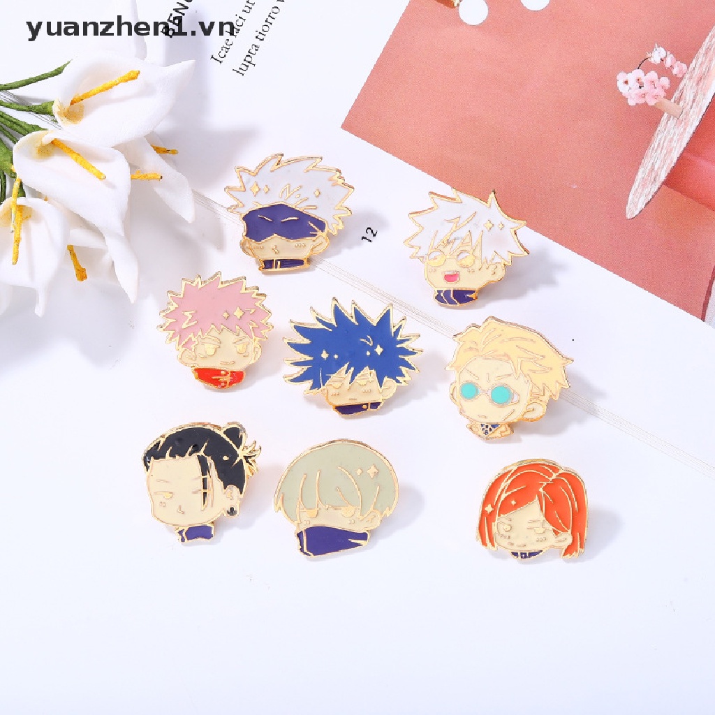 Huy Hiệu Cài Áo Hình Jujutsu Kaisen Chibi Gojo Satoru Itadori Yuji Hoạt Hình Ngộ Nghĩnh