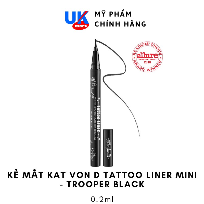 Kẻ Mắt Kat Von D Tattoo Liner Mini - Trooper black 0.2ml