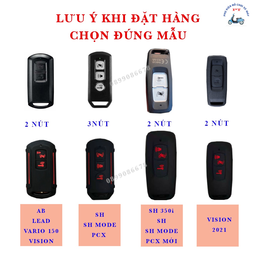 Bọc Chìa Khoá SmartKey Xe Máy SH, SH mode, AirBlade / AB, Vision, Lead, PCX, Vario 150, Click - Cao Su Silicon Remote