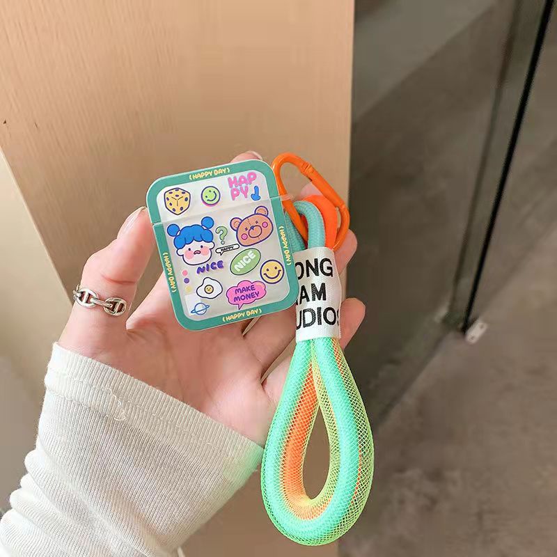 Vỏ bảo vệ hộp sạc tai nghe bằng nhựa mềm họa tiết hoạt hình dễ thương cho airpod 1/2/3/pro
