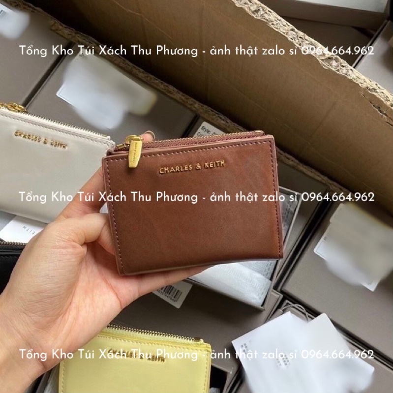 [Fullbox] Ví Cê ka mini hàng qc xuất xịn logo dập nổi nhiều ngăn siêu xinh (cam kết chuẩn hình)