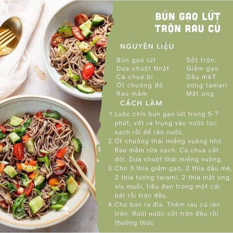 Bún Gạo Lứt Đen Giảm Cân Hoàng Minh  -Bún gạo lứt ăn kiêng,giảm cân tốt cho sức khoẻ - (Túi 500g)
