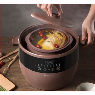 NỒI NẤU CHÁO HÂP CÁCH THỦY ĐA NĂNG BEAR 4.5l CHẤT LIỆU Tử Sa.