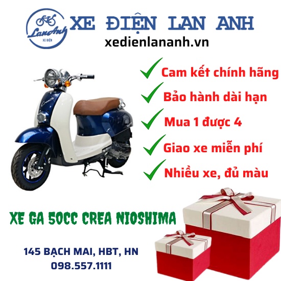 XE GA 50CC CREA NIOSHIMA PHANH ĐĨA - XE ĐIỆN LAN ANH