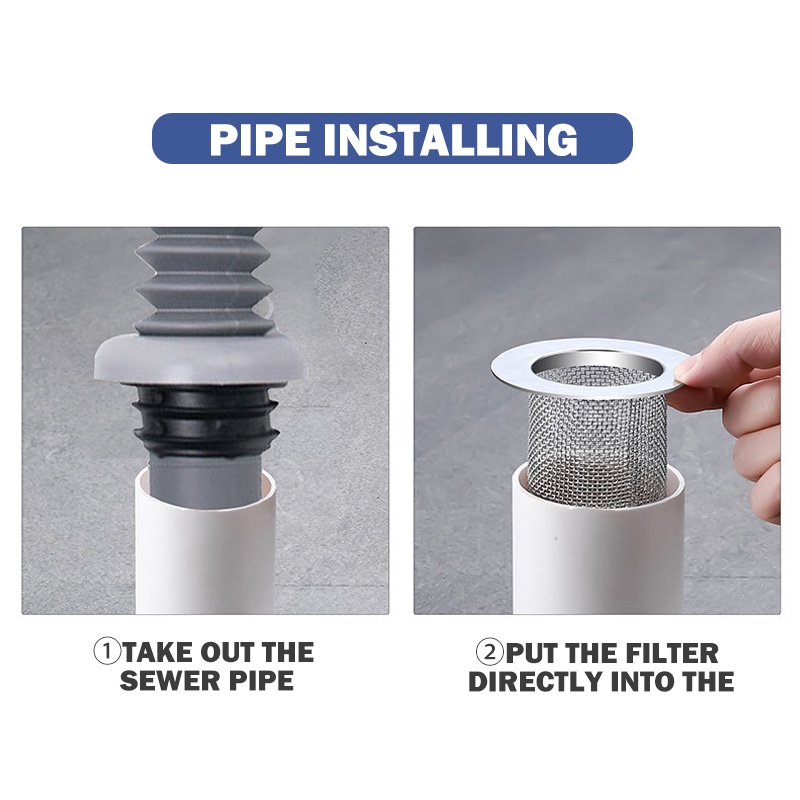 Lưới Lọc Rác Bồn Rửa Chén / Bồn Tắm Bằng Thép Không Gỉ Chống Tắc Nghẽn