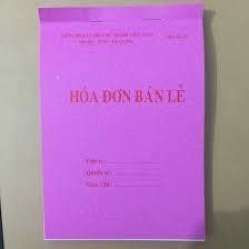 Hóa đơn bán lẻ 1,2,3 liên 100 tờ A5