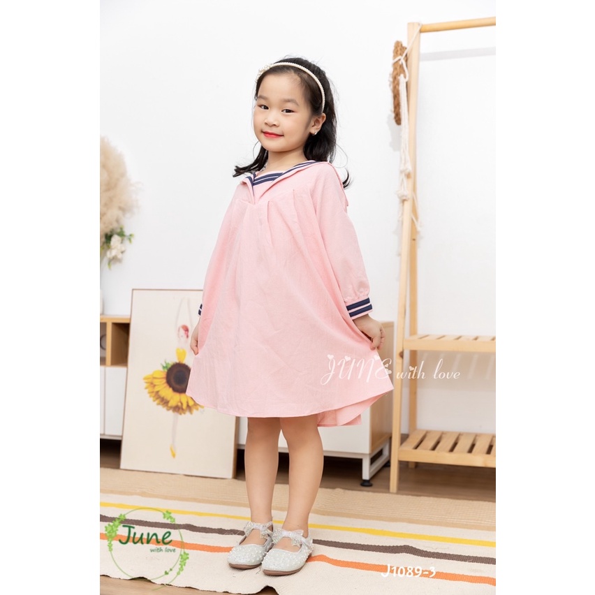 Váy June with love cổ thuỷ thủ màu hồng