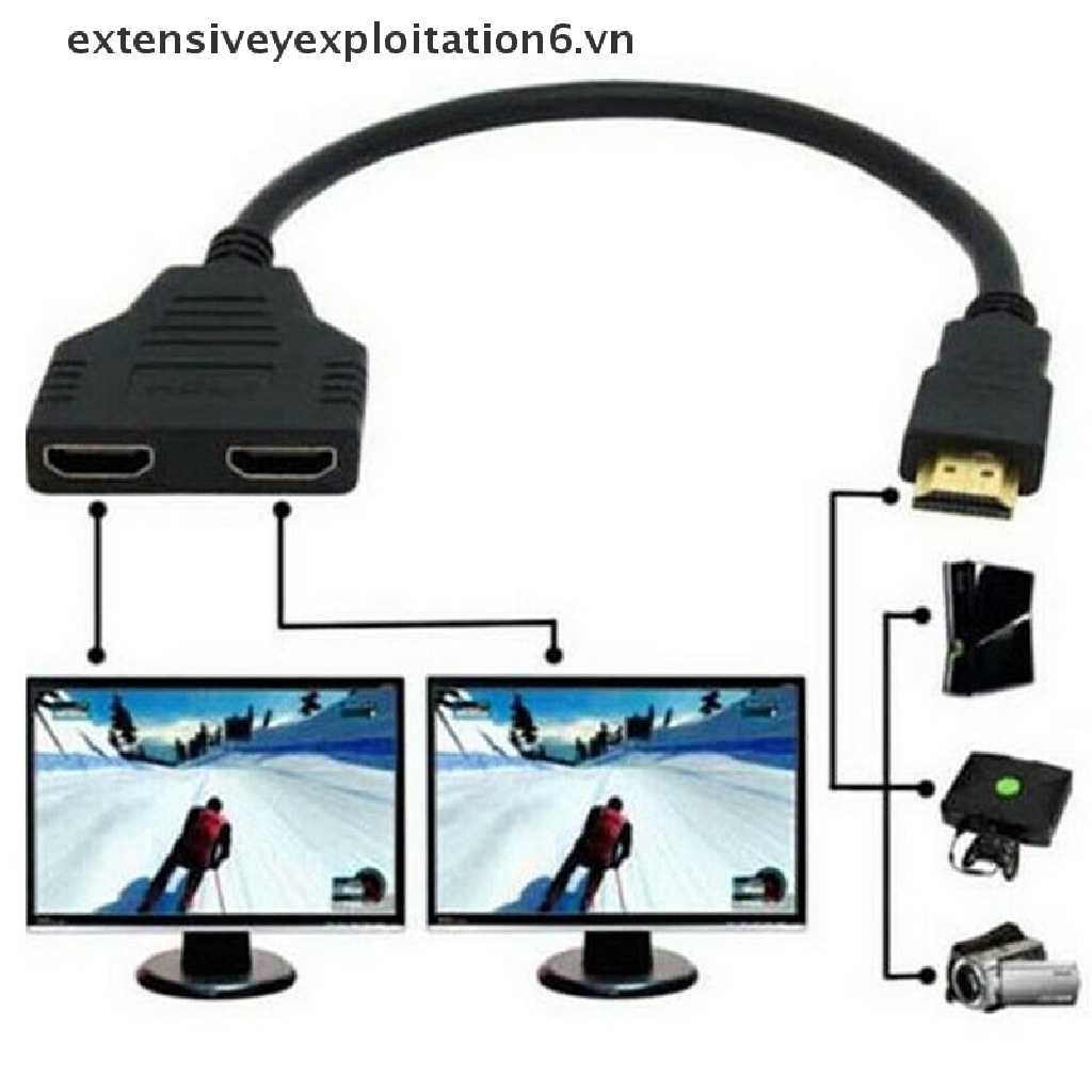 Dây Cáp Chia Cổng HDMI HD 1080P Vào 1 Ra 2 Đầu Ra / E6VN / 1