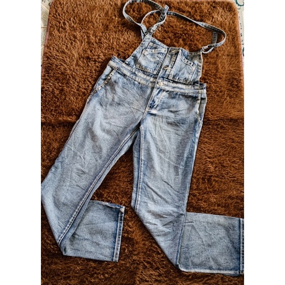 yếm jeans dài