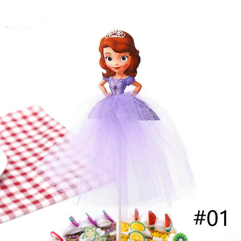 Phụ kiện trang trí bánh kem/topper họa tiết công chúa độc đáo cho bé