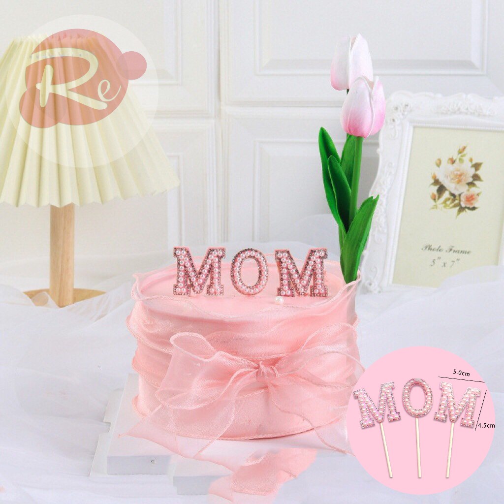 [SIÊU RẺ❤️] – Que cắm chữ MOM - Trang trí bánh sinh nhật bánh kem