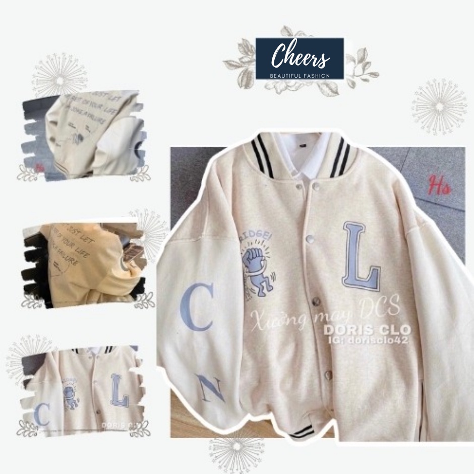 Áo Khoác Bomber Nam In Nắm Đấm Chất Nỉ Mặc Đông Ấm Áp Cheery Store SP000585