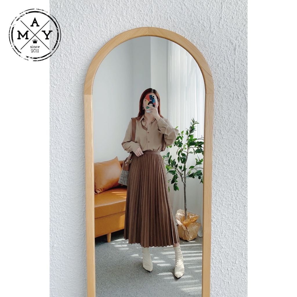 Chân Váy Midi Xếp Ly Dáng Dài MAY.SINCE2011, Váy Midi Dáng Xòe Freesize Che Khuyết Điểm MAN02-0110 | BigBuy360 - bigbuy360.vn