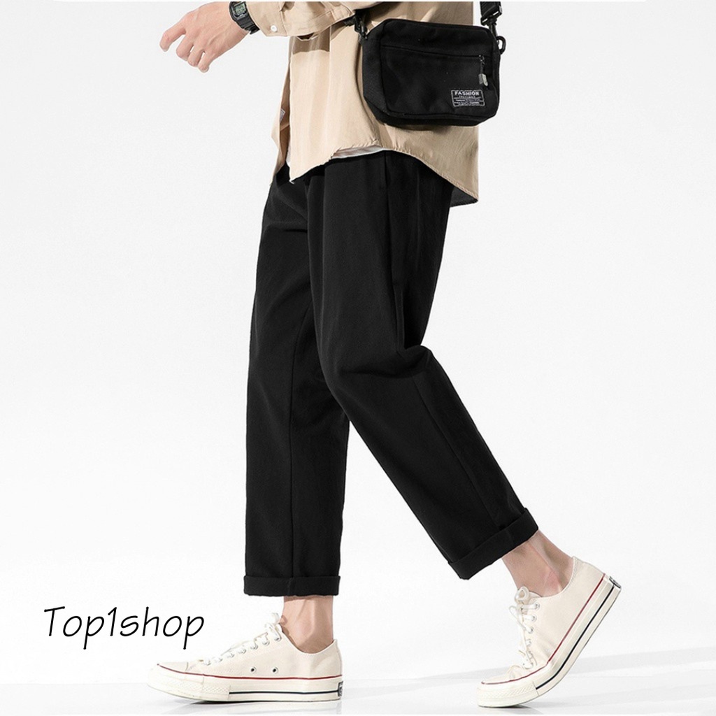Quần baggy nam chất kaki ống rộng dáng suông cao cấp dễ phối đồ cực chất Top1shop