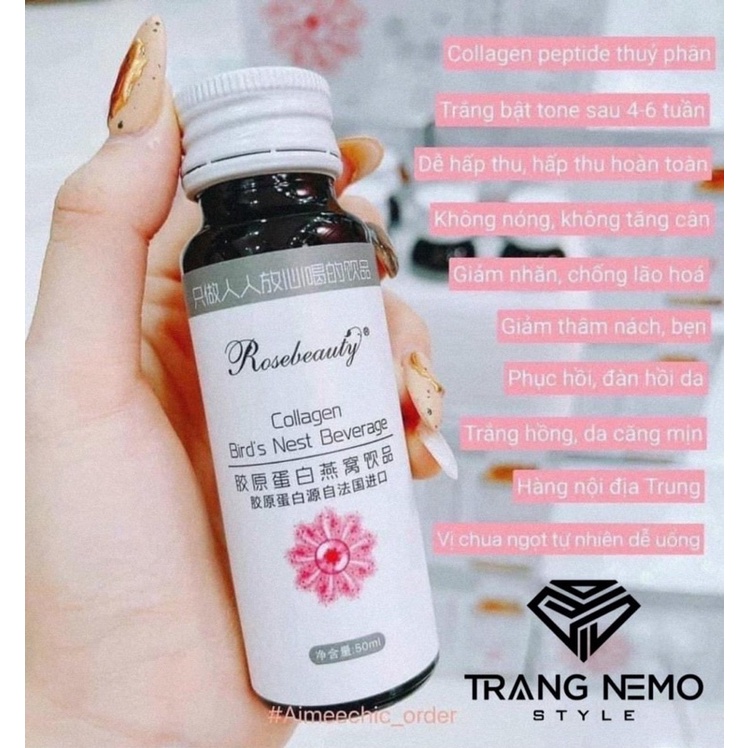 Collagen Yến Rose beauty trắng da