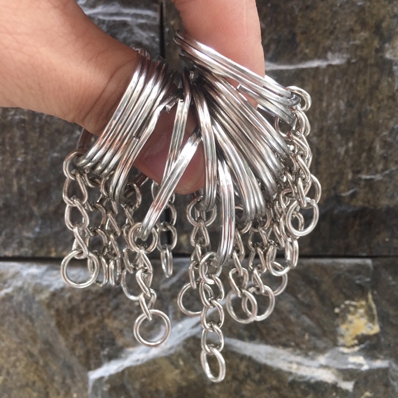 Khoen móc khóa dẹp xích loại dày  50 - 100 cái