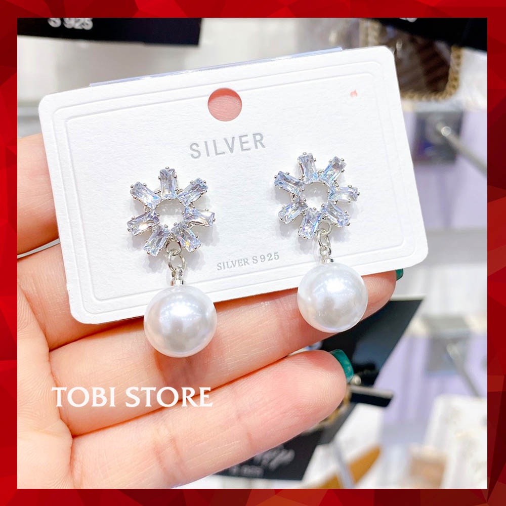 Không đen gỉ - Khuyên tai bạc thật s925 hàng xưởng siêu đẹp giá tốt KB29