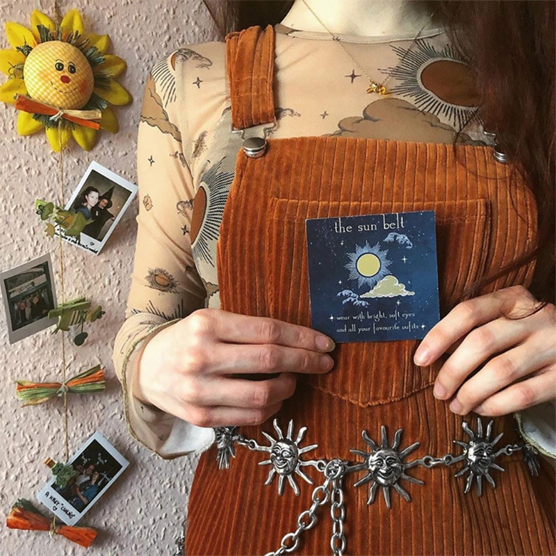 Thắt Lưng Dây Xích Bằng Kim Loại Sang Trọng Cho Nữ