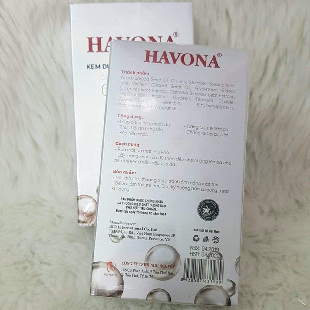 KEM DƯỠNG TRẮNG DA MẶT HAVONA COLLAGEN CHỐNG NẮNG