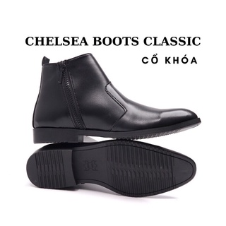 Giày boots nam Chelsea Boots Classic cổ Khoá đế khâu