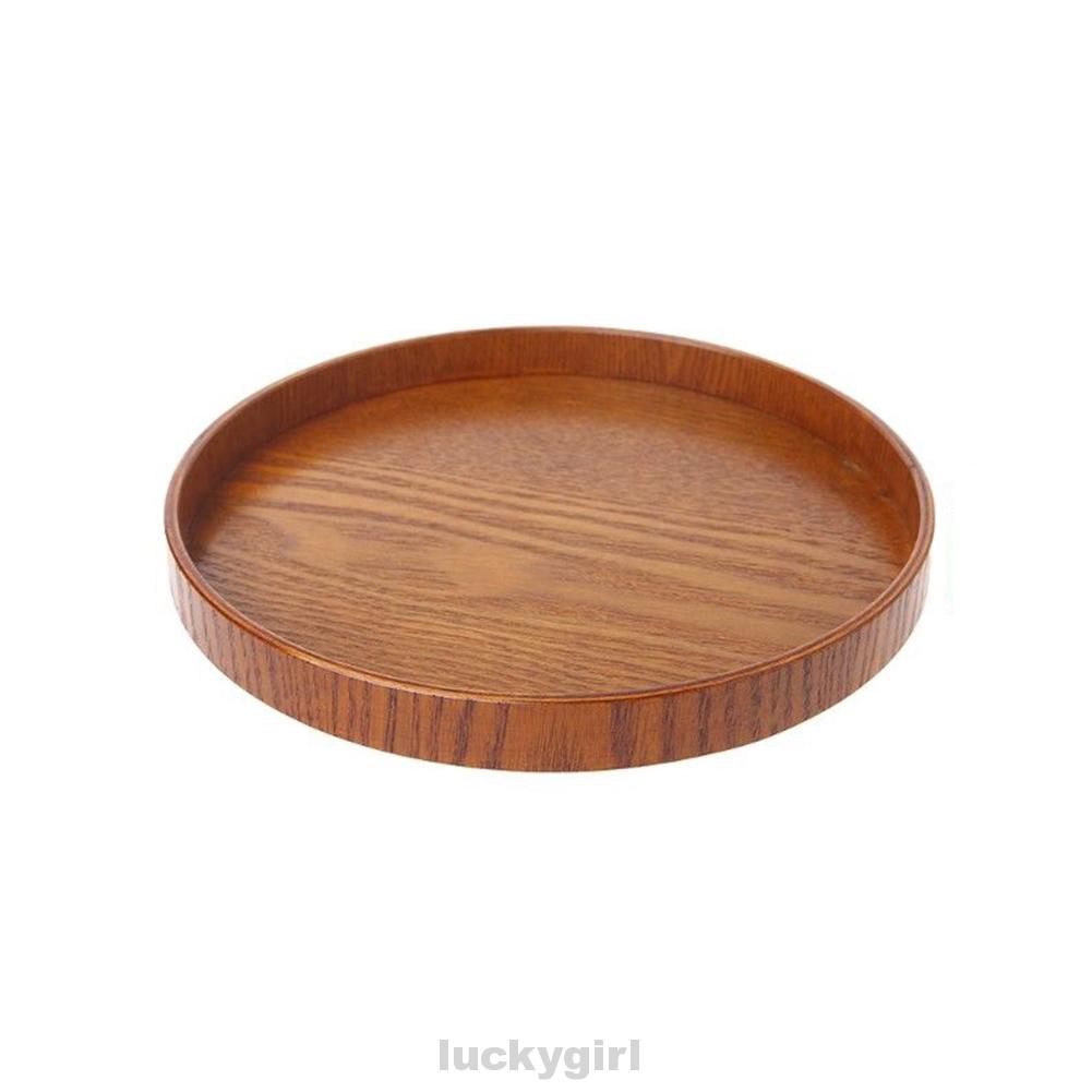 Khay bằng gỗ hình tròn có 3 kích cỡ để đựng ấm trà và cốc trà