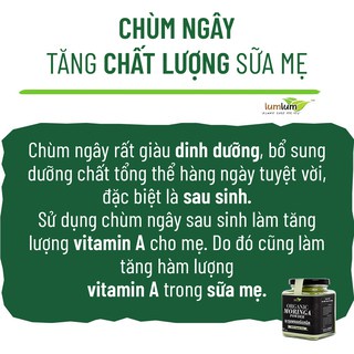 [150g][Date 10.2023] Bột chùm ngây hữu cơ Lumlum Organic Moringa Powder