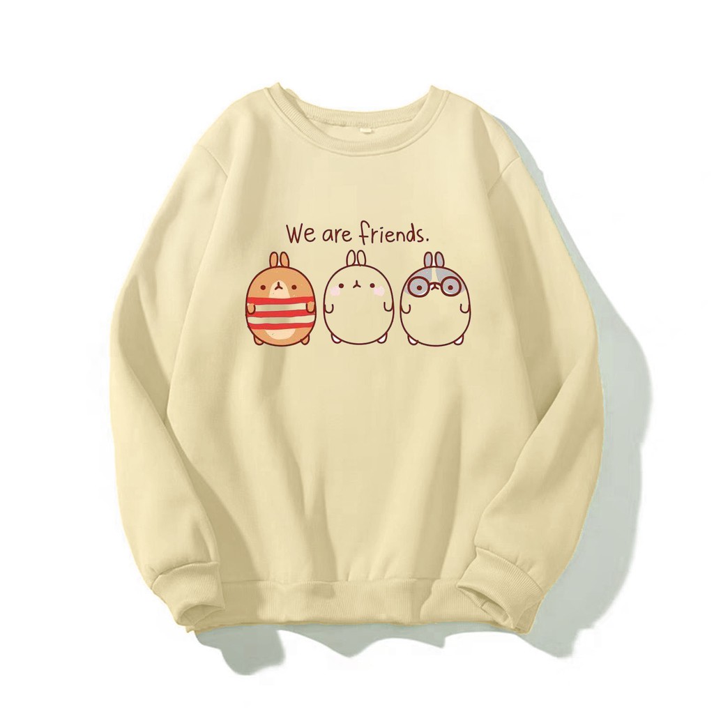 ÁO SWEATER NỮ IN WE ARE FIRENDS (NHIỀU MÀU)