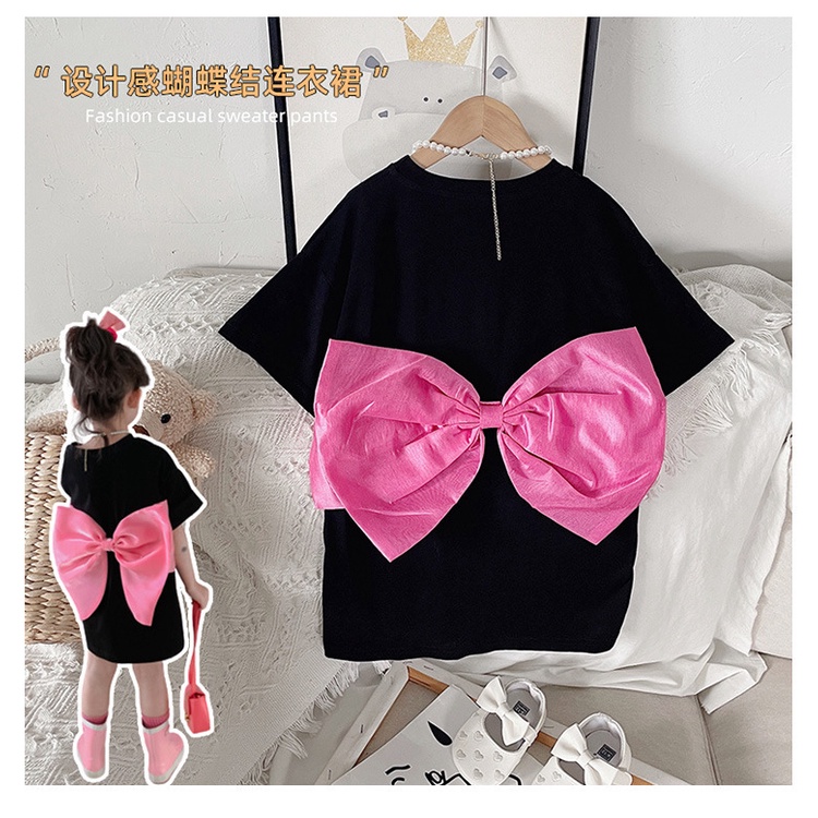 Đầm Thun Tay Ngắn Dáng Rộng Phong Cách Hàn Quốc Thời Trang Mùa Hè Xinh Xắn Cho Mẹ Và Bé