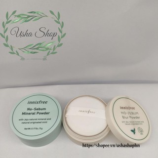 Phấn phủ kiềm dầu, che khuyết điểm Innisfree No-Sebum Mineral, Blur Powder