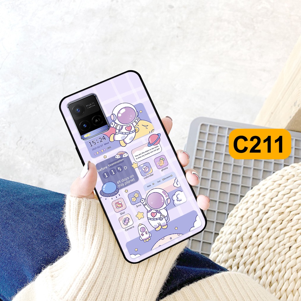 Ốp lưng Vivo Y21 / Y21s - Vivo Y33s hình gấu, vũ trụ ngân hà chibi. ốp chống sốc bền đẹp