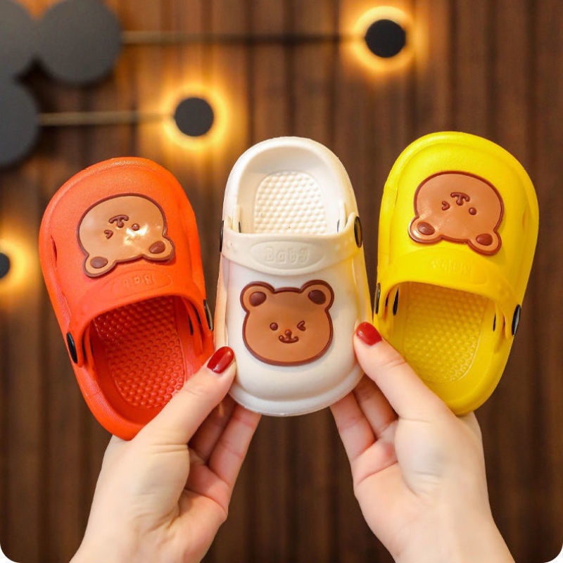 Dép Quai Ngang Hình Gấu Hoạt Hình Dễ Thương Cho Các Bé