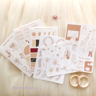 Bullet Journal Sticker - Combo sticker Màu Be