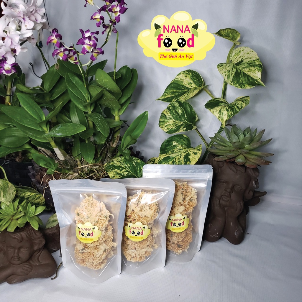 Cơm cháy siêu chà bông, cơm cháy siêu chà bông NaNaFood giòn sụn, đậm vị  - thế giới ăn vặt, ăn là nghiền