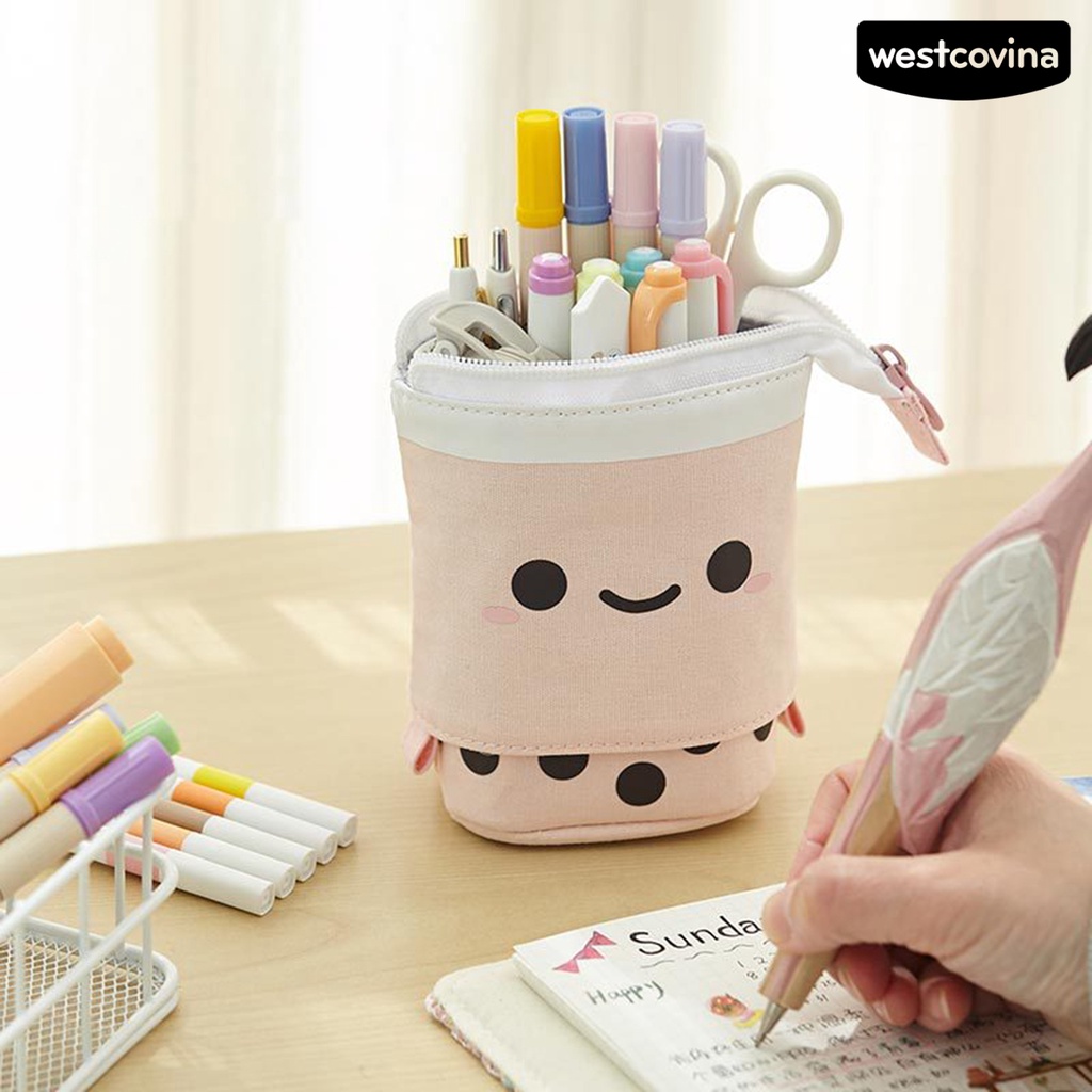 [Hot]✍Túi Đựng Bút Bằng Vải Canvas Họa Tiết Hoạt Hình Tiện Dụng Cho Gia Đình