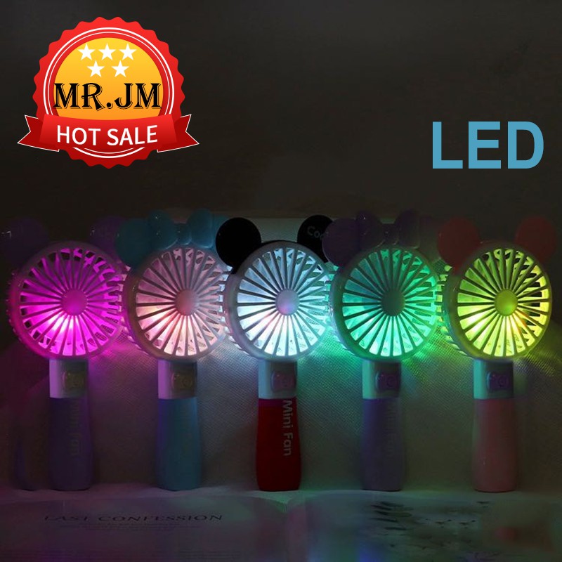 [ BẢO HÀNH ] Quạt Cầm Tay Tích Điện Mini Mẫu 2020 Tích Hợp Đèn LED Pin 1200mAh | BigBuy360 - bigbuy360.vn