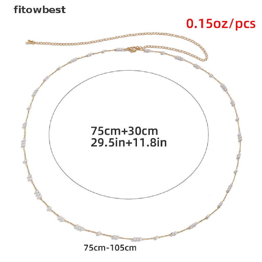 Dây Xích Đeo Thắt Lưng Một Lớp Đính Ngọc Trai Pha Lê Phong Cách Vintage Gợi Cảm Cho Nữ