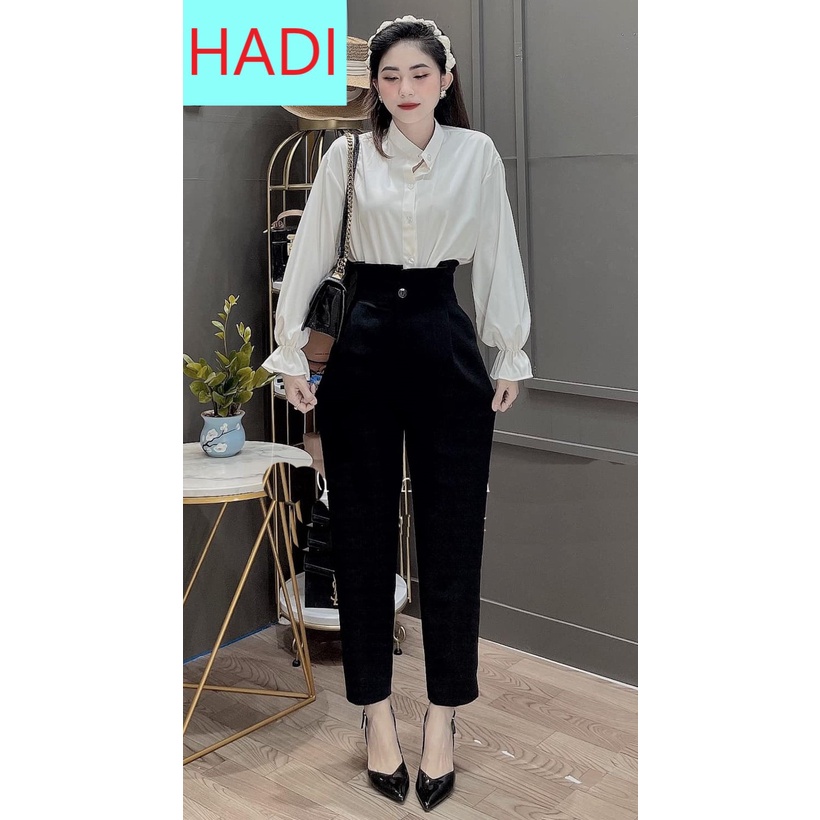 QUẦN TÂY NỮ LƯNG CAO PHỐI NƠ HỌC SINH, QUẦN ÂU HỌC SINH NỮ, QUẦN TÂY NỮ ĐI HỌC ĐEN LƯNG CAO, PHOM ĐẸP DÁNG TRẺ TRUNG