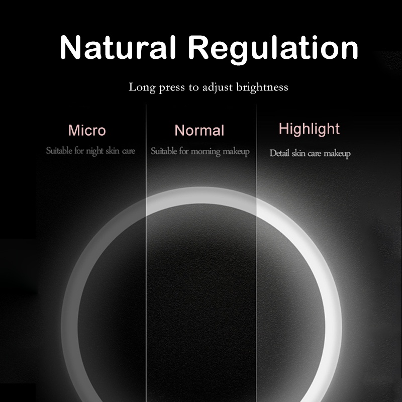 Gương để bàn đèn LED,Gương Để Bàn Trang Điểm Có Đèn Led Cảm Ứng - 3 Chế Độ Ánh Sáng, Kèm SạcCó quả tắng