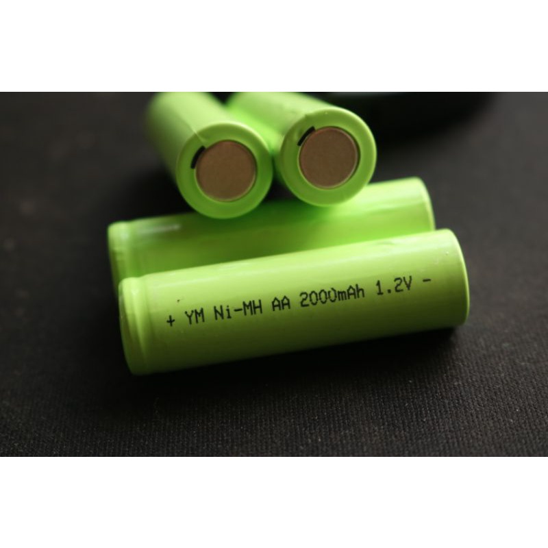 Cell pin công nghiệp Ni-MH AA 2000mAh- 2 đầu bằng- ảnh thật- nhận đóng khối pin