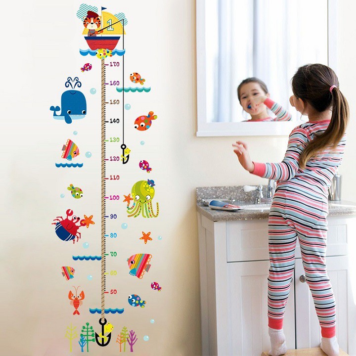 Decal đo chiều cao sinh vật biển