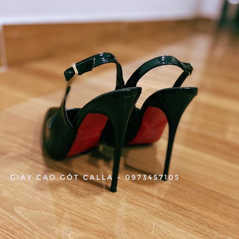 Giày cao gót bít mũi hở gót đủ ba màu 9_10_11_12p